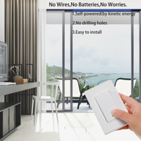 Interrupteur cinétique sans fil Tuya Smart Life, norme américaine, télécommande, interrupteur mural pour éclairage, marche/arrêt, WiFi, interrupteur lumineux auto-alimenté
