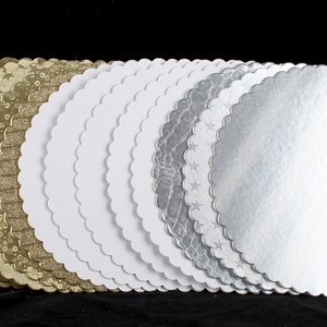 Base para Pastel Redonda con Borde Festoneado Plateado, Corrugada, Personalizada, con Laminado Mate, 6mm 12mm - Product Image 6