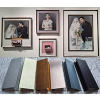 Personnalisé n'importe quelle taille simple en alliage d'aluminium cadre photo en métal doré pour photos mur encadrement moulage fabricant en gros