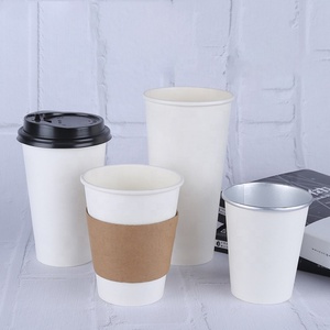 แก้วกาแฟกระดาษชนิดพิเศษ ย่อยสลายได้ รีไซเคิลได้ แบบกำหนดเอง ผนังลอนเดี่ยว/คู่ พร้อมฝาและปลอก - Product Image 1