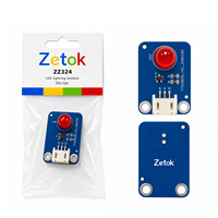 Módulo de Luz LED Roja Zetok LD01 con Conector Anti-Inversión de 2.54mm y Pantalla Digital de 5mm para Kit de Inicio en Electrónica DIY