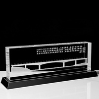 Cube en Verre K9 Personnalisé avec Modèle 3D de Voiture d'Entreprise, Gravure Laser, Cadre et Paillettes de Luxe – Cadeau Souvenir