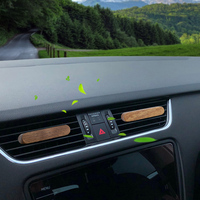 Diffuseur de parfum pour voiture en bois de noyer noir, style minimaliste japonais et coréen, longue bande, éliminateur d'odeurs pour voiture neuve