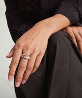 Gemnel mode nouveau design bijoux champagne améthyste aigue-marine pierres précieuses naturelles anneaux