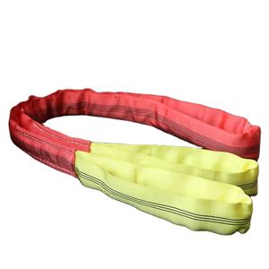 3 톤 더블 아이 플랫 웨빙 라운드 슬링, 보호 커버가 있는 라운드 웨빙 슬링 - Product Image 1