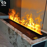 WATER CROWN 800-2000mm Cheminée électrique Flamme Vapeur Vapeur Cheminée murale Panneau mat Brûleur pour décoration intérieure