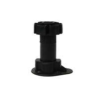 Pied de meuble réglable en hauteur en plastique noir robuste, pieds de nivellement pour placard de cuisine, socle pour plinthe