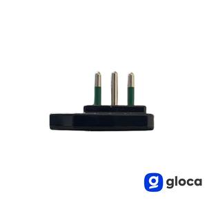 Ensemble de 5 prises électriques italiennes standard Gloca, 10A 250V, noires - Product Image 3