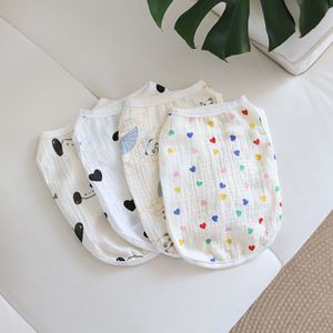 Factory Breathable Anti Static Sleeveless Pet Shirt Pure Cotton Dog Vest Puppy Tank <b>Top</b> For Small Dogs - Product Image 1