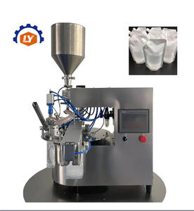 Etiqueta adhesiva semiautomática, bolsa de pie, bolsa de plástico, máquina de etiquetado plano de superficie plana - Product Image 2