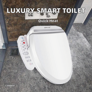 2023 phòng tắm sang trọng Bộ một mảnh thông minh nhà vệ sinh thông minh với CHẬU VỆ SINH kéo dài ghế nhựa điều khiển từ xa pre-lọc PP - Product Image 2