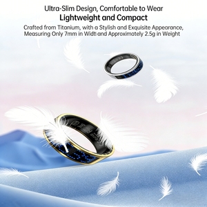 Новое умное кольцо с сенсорным экраном и цифровым дисплеем, водонепроницаемое (5 АТМ), управление через приложение, напоминание о звонках, фото, измерение пульса и уровня кислорода в крови. - Product Image 3