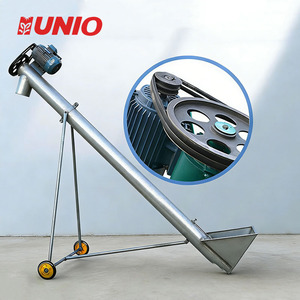 Transportador de Tornillo Tubular Motorizado, Diseño Inclinado Resistente a la Corrosión, Ideal para el Manejo de Granos, Polvo y Minerales - Product Image 1
