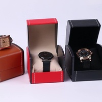 Jinksy prix d'usine rouleau de logo personnalisé en cuir 1 emplacement montre vitrine boîte de rangement pour montre en Pu