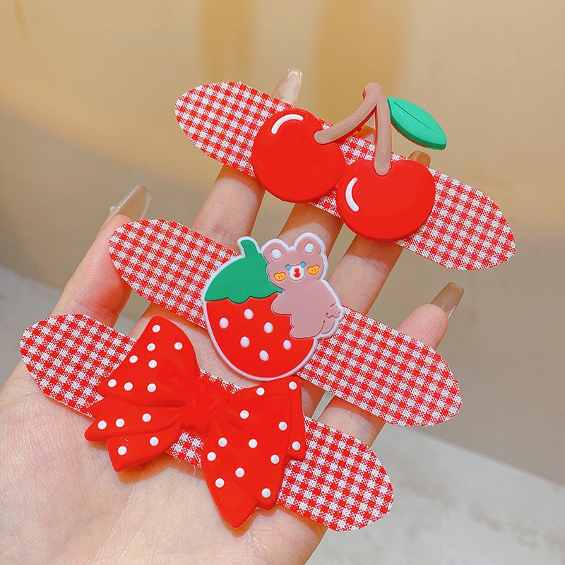 ชุดสามชิ้นเชอร์รี่สีแดงขนาดใหญ่