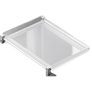 <b>Acrylic</b> Tea Tray <b>White</b> With Aluminum Base Lightweight Flat Design For Home Tea Serving And Storage Coffee Tea Tools - Product Image 5