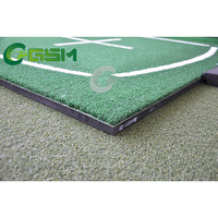 Fournisseur d'usine, tapis de frappe de golf d'intérieur multi-usages GSM vert/blanc, 1,5 m x 1,5 m, 30 mm d'épaisseur