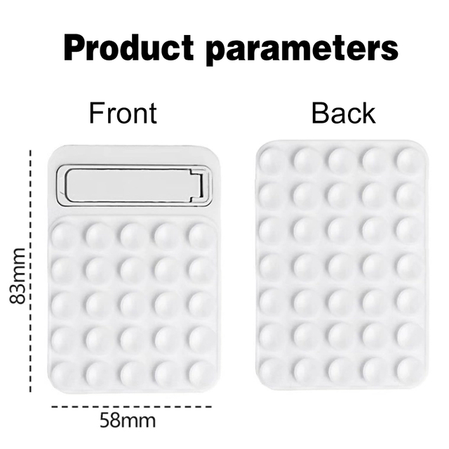 Universal 25 Suckers Flexible Waterproof Portable Desk Phone Holder Double Sided Mount Non-slip Silicone Suction Cup Wall Stand
