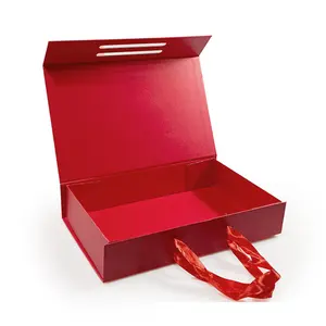 New Style Custom Good Price Rigid Organizer Decorative Foldable Storage Boxes Closing Lid With Ribbon Magnetic Gift Box