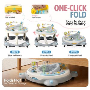 Marche-bébé pliable multifonctionnel en plastique pour 0-3 ans, sécurité et protection de l'environnement - Product Image 2