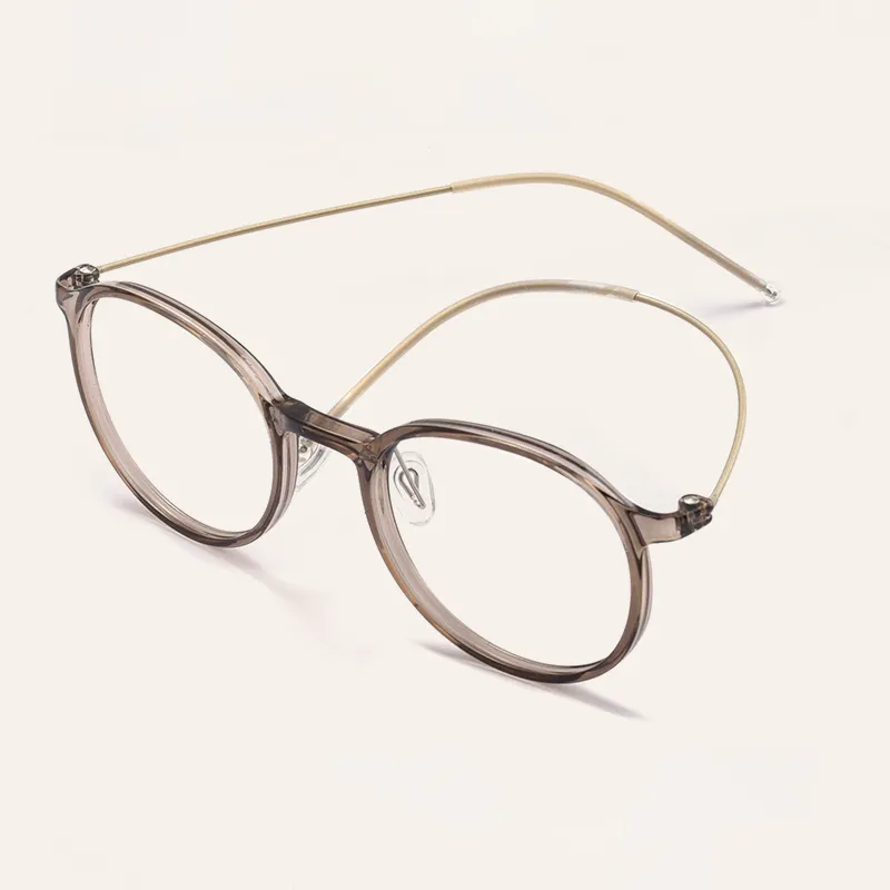 Armação de óculos de grau estilo coreano, armação redonda, elástica e macia para óculos de vidro, mais recentes tr90