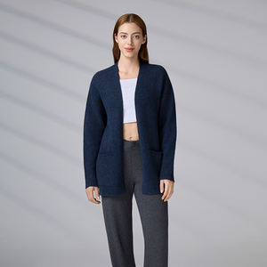 Suéter Cárdigan de Punto Personalizado de Manga Larga con Bolsillo para Mujer, Elegante para Primavera/Otoño - Product Image 3