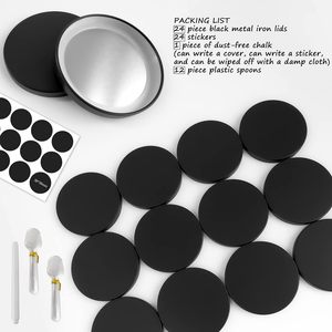 Oui Yogurt coperchi barattolo Custom metallo nero 24 Pack con guarnizione per 400ml Yoplait Yogurt contenitore eco-friendly cibo sottaceto uso