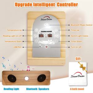 Massivholz Infrarot-Trockensauna für 1 Person Indoor-Spa-Raum mit Ferninfrarot-Kohleheizung Hergestellt in den USA - Product Image 5
