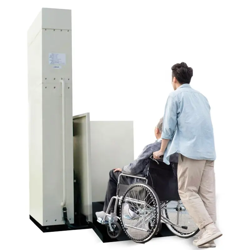 Mini elektrikli tekerlekli sandalye platformu kaldırma konut ev villa ev merdiven hidrolik engelli açık asansör engelli