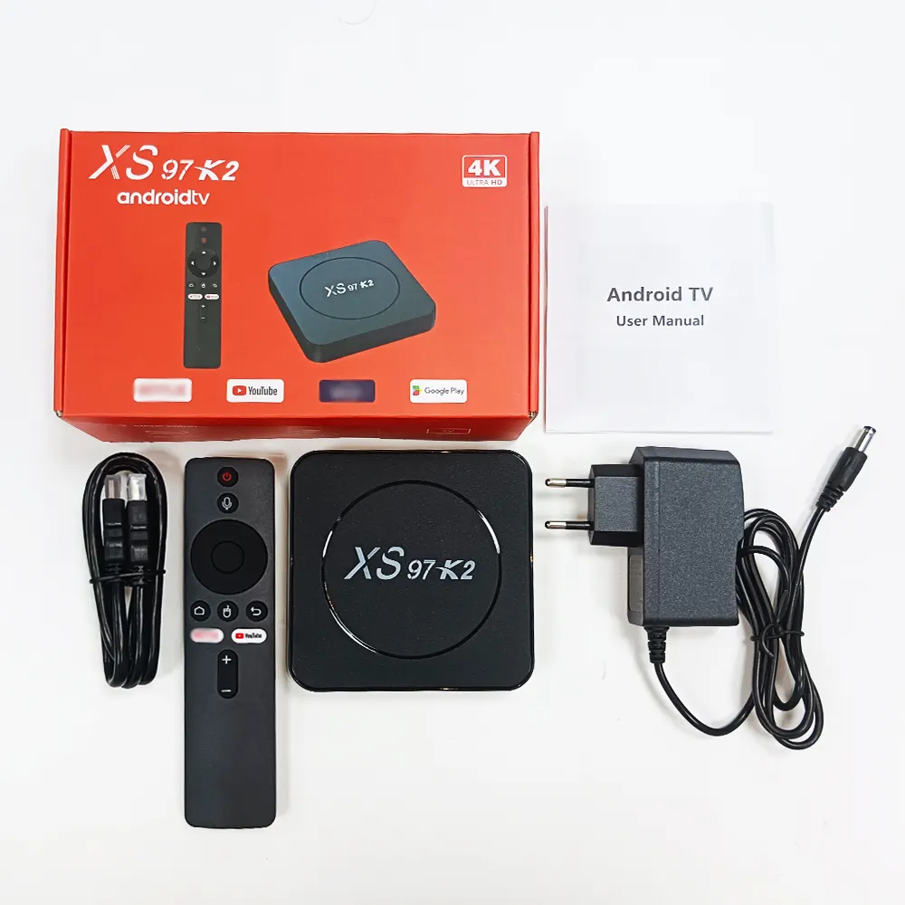 XS97 K2 BT terbaru Smart 4K OEM TV Box 2GB 8GB Android TV Box pemutar Media