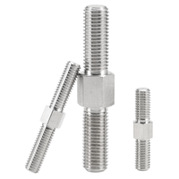 Dual Thread Stud Bolt M6-M100 Metric Stainless Steel Double End Threaded Rod for Mechanical Power Plant Valve Assembly