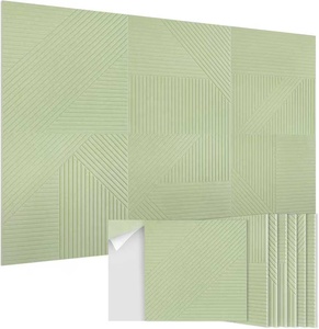 Panel Acústico Decorativo de Fibra de Poliéster Verde, Paneles de Pared Absorbentes de Sonido, Panel Acústico Autoadhesivo de <span class=keywords><strong>Fieltro</strong></span> PET <span class=keywords><strong>con</strong></span> Tira - Product Image 1
