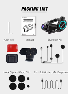 FreedConn R3 Pro Enregistreur caméra 2K 2-6 motards Accès en un clic à l'intercom de groupe Casque d'intercom Bluetooth pour <span class=keywords><strong>moto</strong></span> - Product Image 6