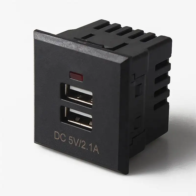 5V 2.1A คู่ USB Power ซ็อกเก็ต USB โต๊ะชาร์จ DC โมดูล USB Desktop เต้ารับแผงพลังงาน DC Outlet