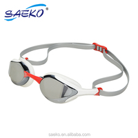 Lunettes de natation SAEKO en polycarbonate miroir, certifiées UV CE, étanches, anti-buée, système ultra-adhérent, conception brevetée, pour eau libre