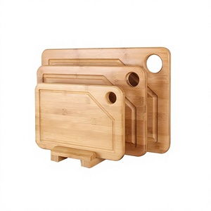 Ensemble de 3 planches à découper en bois de différentes tailles, qualité supérieure, ustensiles de cuisine pour restaurant, planche à découper pour fromage - Product Image 1