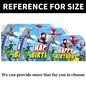 Fondo de Pantalla con Temática de Spider-Man y sus Increíbles Amigos para Decoración de Fiesta de Cumpleaños Infantil - Product Image 5