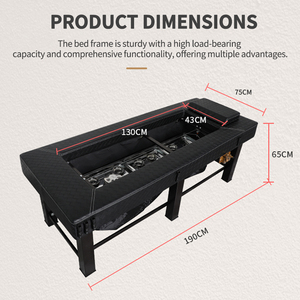Cama de Masaje Facial Multifuncional para Salón de Belleza, Moxibustión, Tatuaje de Pestañas, Fisioterapia, Tuina, Spa, con Altura Ajustable - Product Image 5