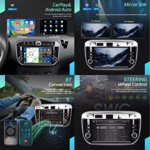 Estéreo Inalámbrico Inteligente para Auto Compatible con CarPlay y Android Auto, Pantalla IPS, Cámara para Tablero, WiFi, Específico para Fiat Punto y Linea - Product Image 2