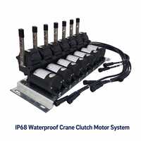 Système de commande à distance sans fil et moteur d'embrayage de grue à code fixe étanche IP68 12V 24V