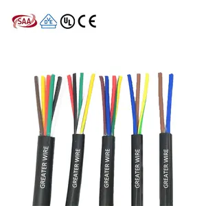 Multi Core 2C 3C 4C 5C Flexible Copper Wire 1mm 2.5mm 4mm 6mm 4x1 Stranded Cable PVC Flexible Cable