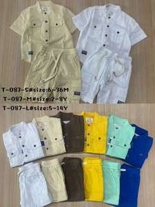 Set di Abbigliamento Estivo di Alta Qualità per Ragazzi, Completi a Righe 100% Cotone con Elastico in Vita, 2-8 Anni - Product Image 6