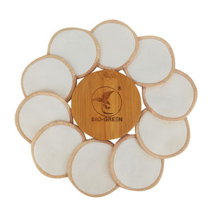 Coussinets de maquillage en micro fibre, pièces, tampons démaquillants réutilisables en bambou, organique, à bas <span class=keywords><strong>prix</strong></span> - Product Image 4