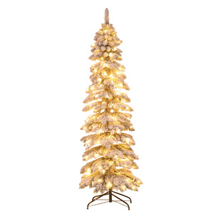Árbol de <span class=keywords><strong>Navidad</strong></span> Delgado de 1.2-2.4m, Árbol de <span class=keywords><strong>Navidad</strong></span> Delgado y Esbelto Preiluminado con Luces LED para Decoración de Sala de Estar - Product Image 5