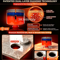 Nouvelle Arrivée Scie cloche diamantée à segment Arix brasée sous vide pour la réalisation de trous ronds dans les carreaux et la porcelaine