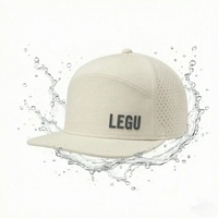 Topi Baseball Custom Sport Laser Cut Berlubang Pola Logo Huruf Karet/PVC Tahan Air Bahan Polyester Topi Olahraga