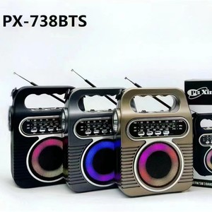 Radio portable solaire pleine bande PX-738BTS avec haut-parleur, lumières RGB, lampe torche et <span class=keywords><strong>subwoofer</strong></span> - Product Image 2