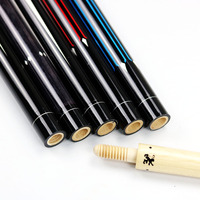 Queue de billard économique en bois d'érable, 1/2 pièce, pointe de 11,5 mm, jointée par vis en bois, pour billard américain et carom, à vendre