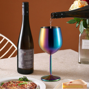 Verre à vin or Champagne incassable en acier inoxydable qualité flûtes en métal verres <span class=keywords><strong>gobelet</strong></span> Vintage personnalisé <span class=keywords><strong>gobelet</strong></span> 17oz - Product Image 5