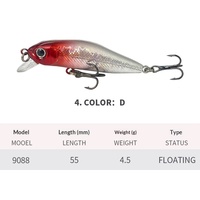 Umpan Keras Buatan Micro Floating Mino 55mm/4.5g untuk Ikan Air Tawar Umpan Plastik Air Tawar